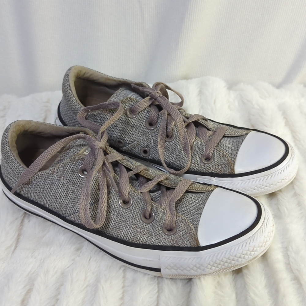 Womens Converse‎ All Star Madison Ox 561763F Grey Canvas Knit Sneakers Size 6